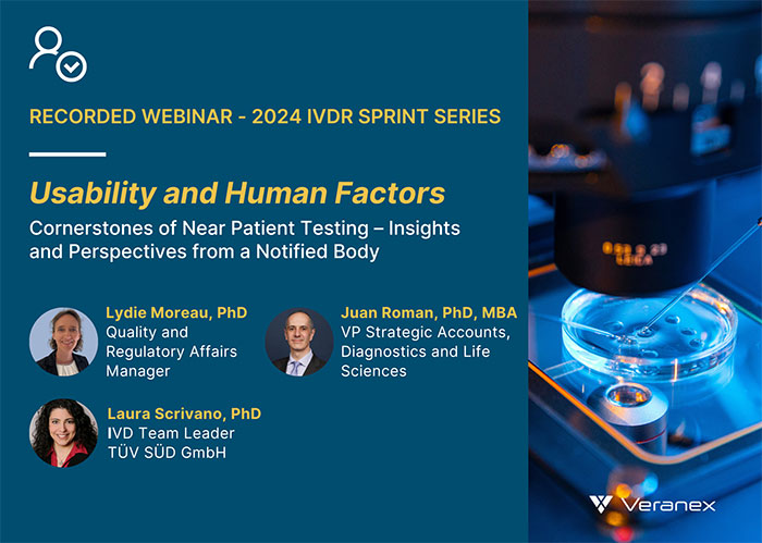 Webinar – 2024 IVDR Sprint Series: Usability and Human Factors: Cornerstones of Near Patient Testing – Insights and Perspectives from a Notified Body