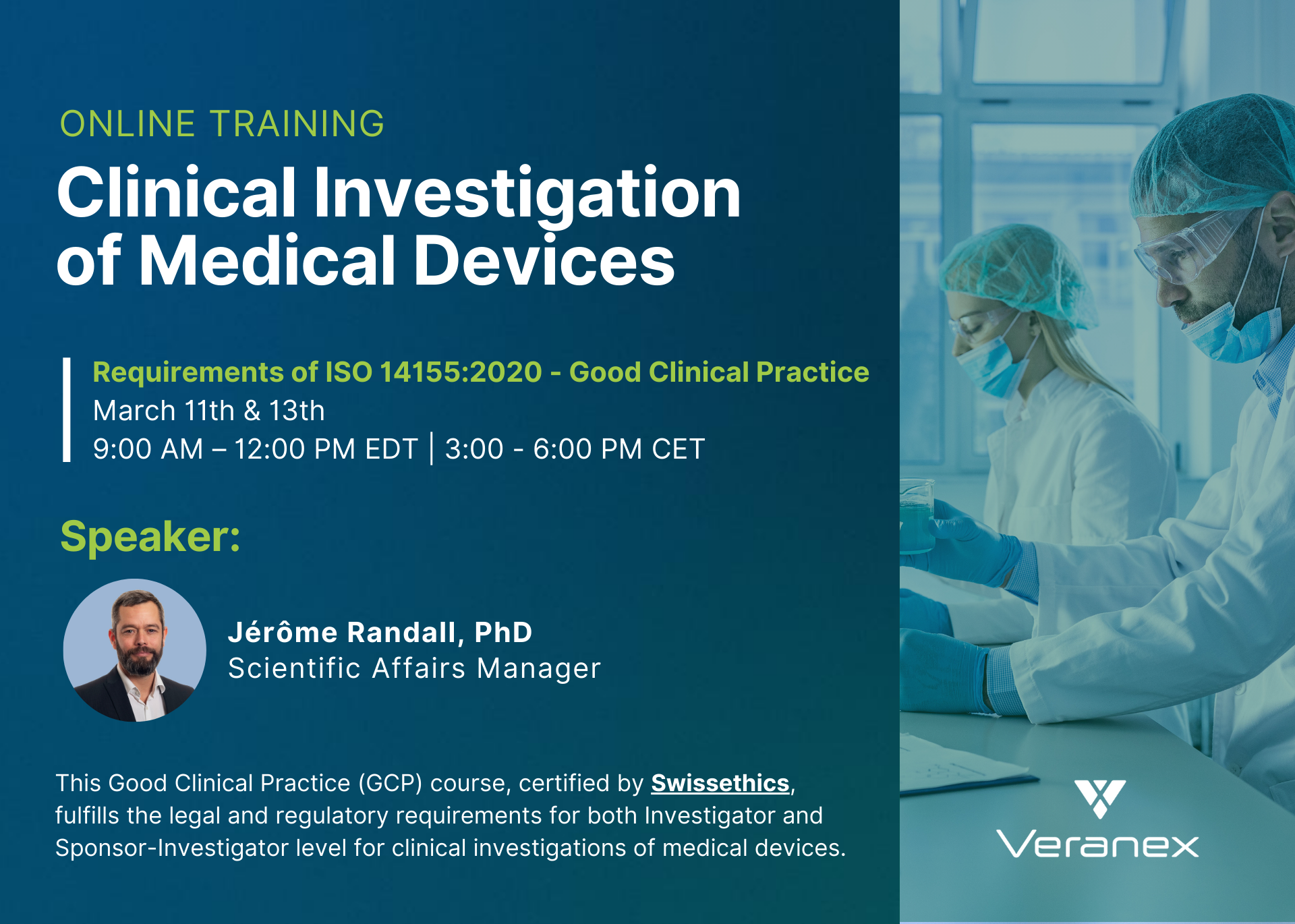 Veranex Training Clinical Investigation of Medical Devices